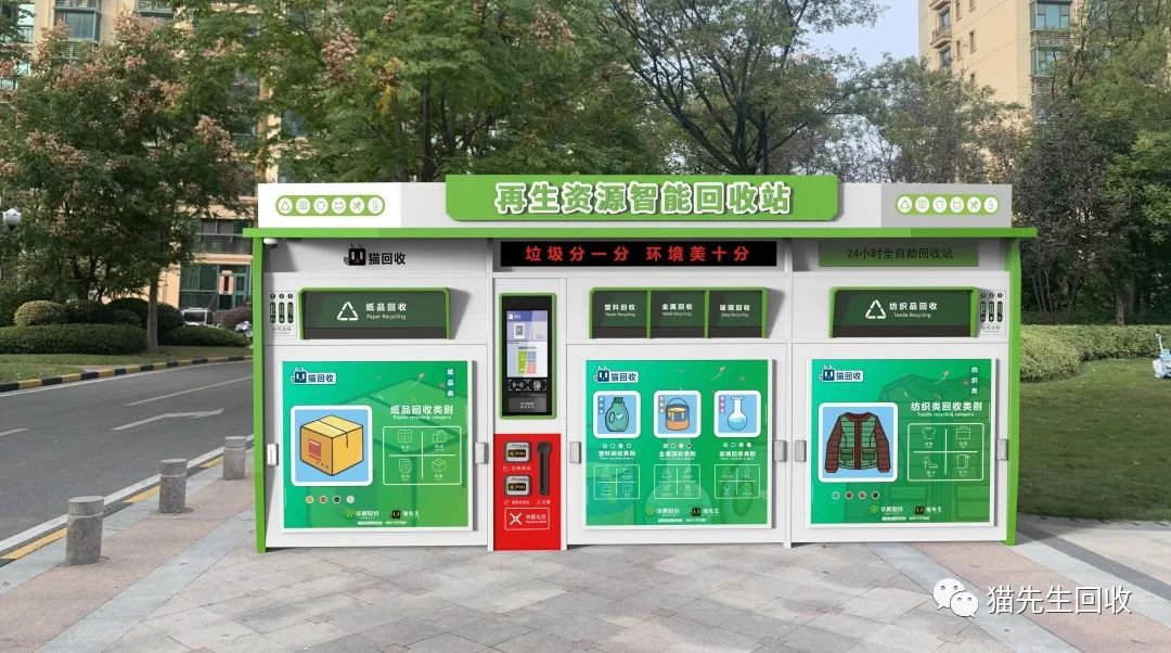 貓先生智能再生資源回收站，環(huán)保驛站，垃圾分類設(shè)備廠家