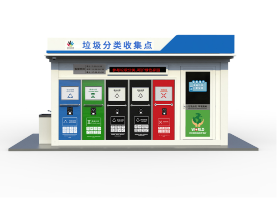 垃圾房效果圖，智能垃圾房，垃圾分類收集點(diǎn)，回收站生產(chǎn)廠家，垃圾分類定時(shí)定點(diǎn)收集點(diǎn)