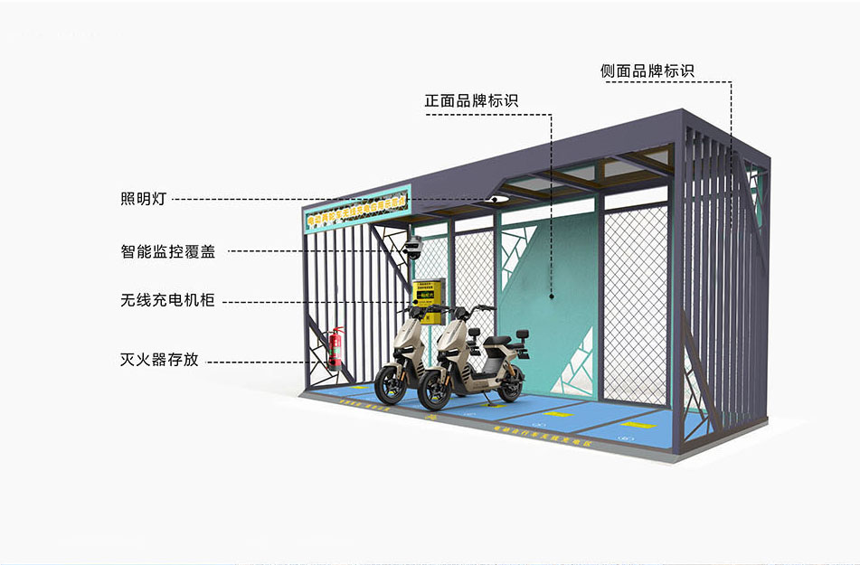 電動車無線充電樁，兩輪車無線充電，一拖六充電樁