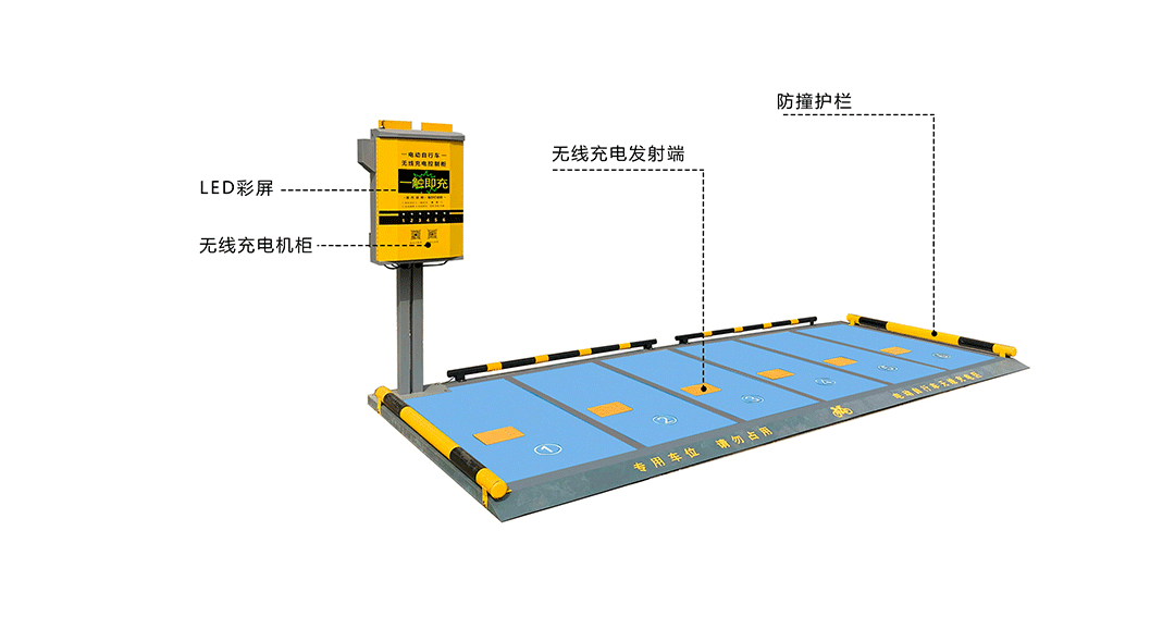 電動自行車無線充電，兩輪車充電樁，一拖六充電，共享單車補電，電動車分時租賃