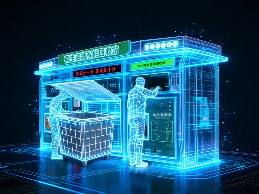 貓先生智能廢品回收箱，再生資源收集柜，小區(qū)垃圾回收站生產(chǎn)廠家